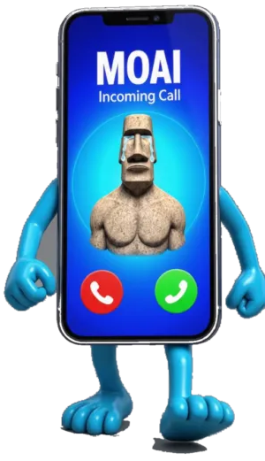 Crying Moai Phone J