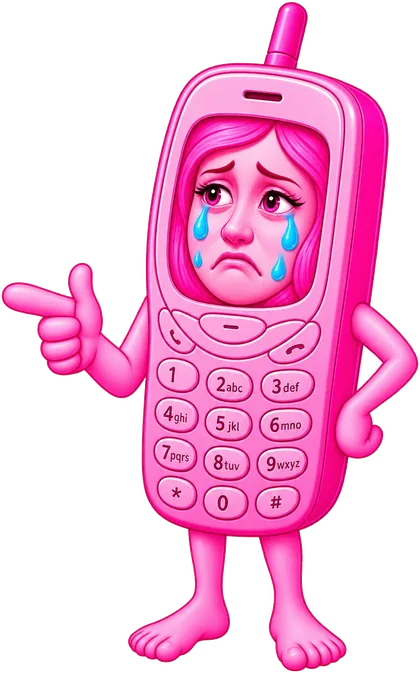Crying Pink Phone